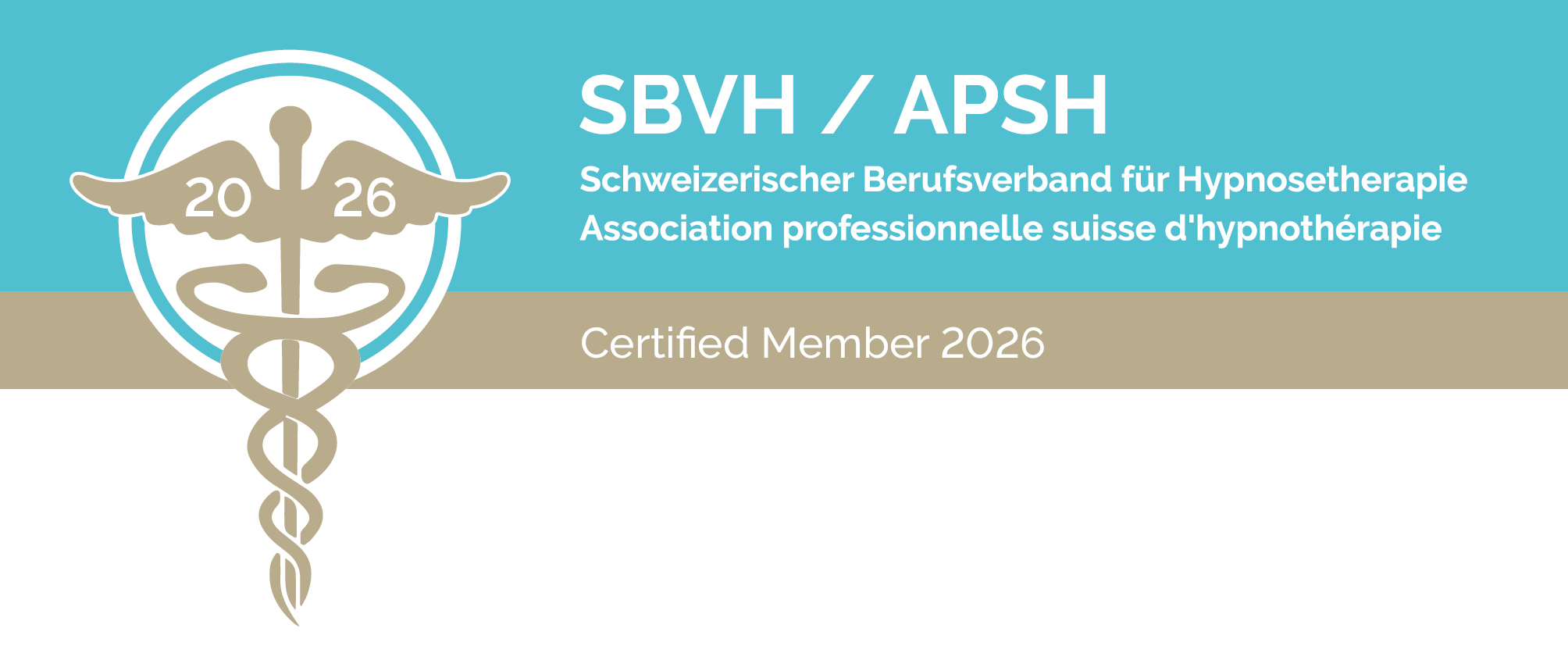 SBVH-Logo für das Jahr 2026 (Schweizerischer Berufsverband für Hypnosetherapie)